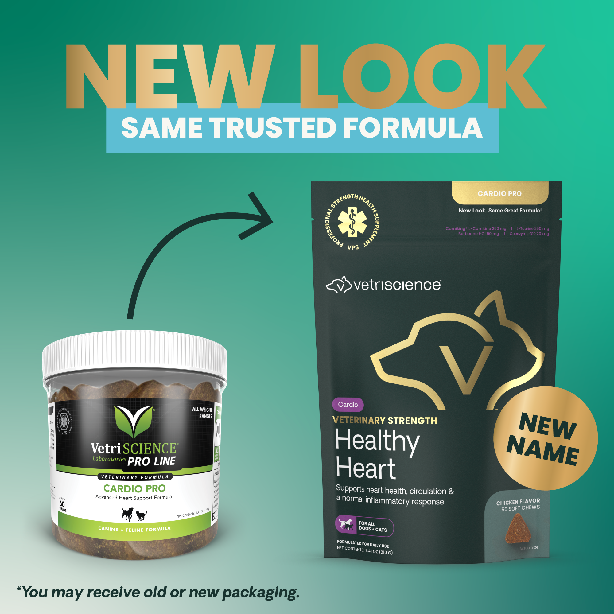 VetriScience Cardio Pro is now Healthy Heart Rebranding Product Photo