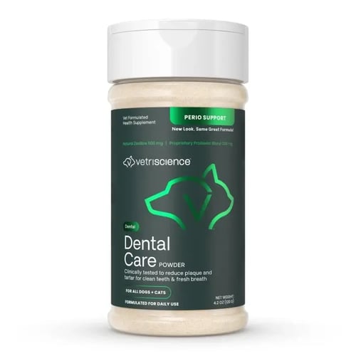VetriScience Dental Care Powder Packaging 4.2 oz Bottle