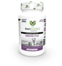VetriScience Immune Plus Immunity Support for Dogs, Capsule 120 Count